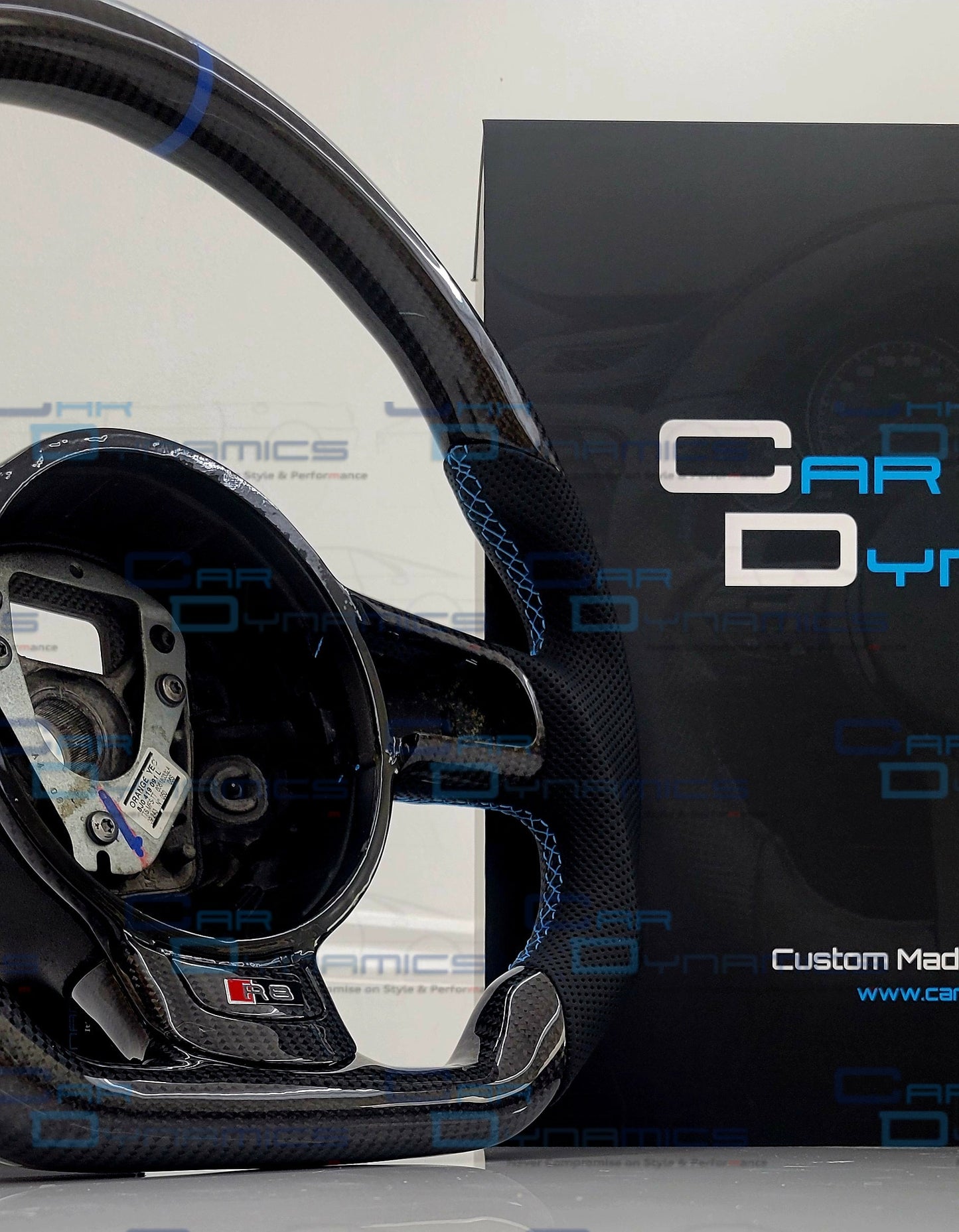 Audi R8 Sepang Blue Edition Carbon Fibre Flat Bottom Steering Wheel | GEN 1 Audi R8