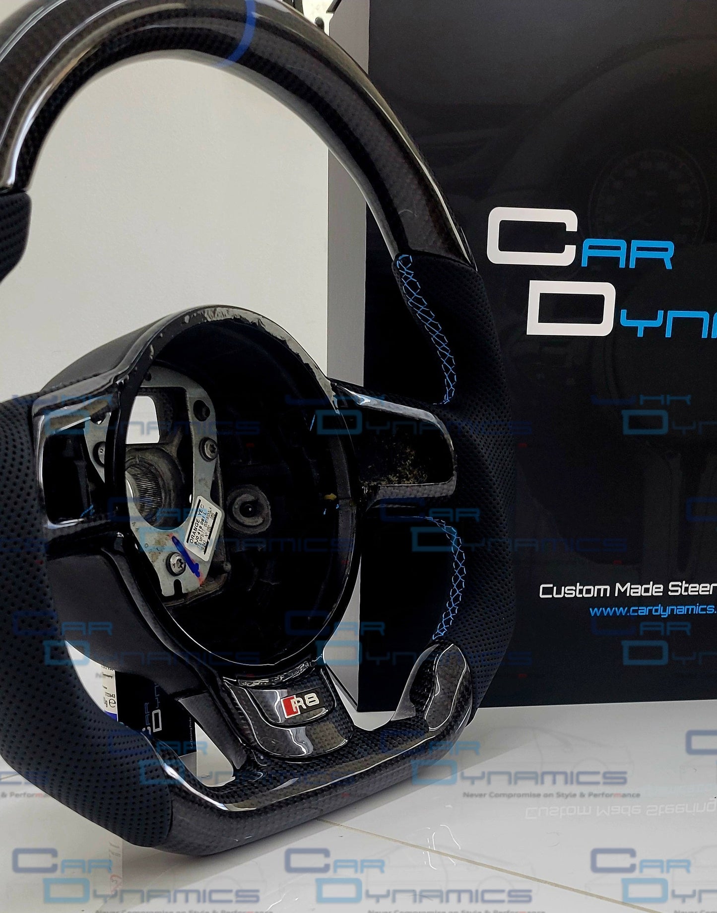 Audi R8 Sepang Blue Edition Carbon Fibre Flat Bottom Steering Wheel | GEN 1 Audi R8