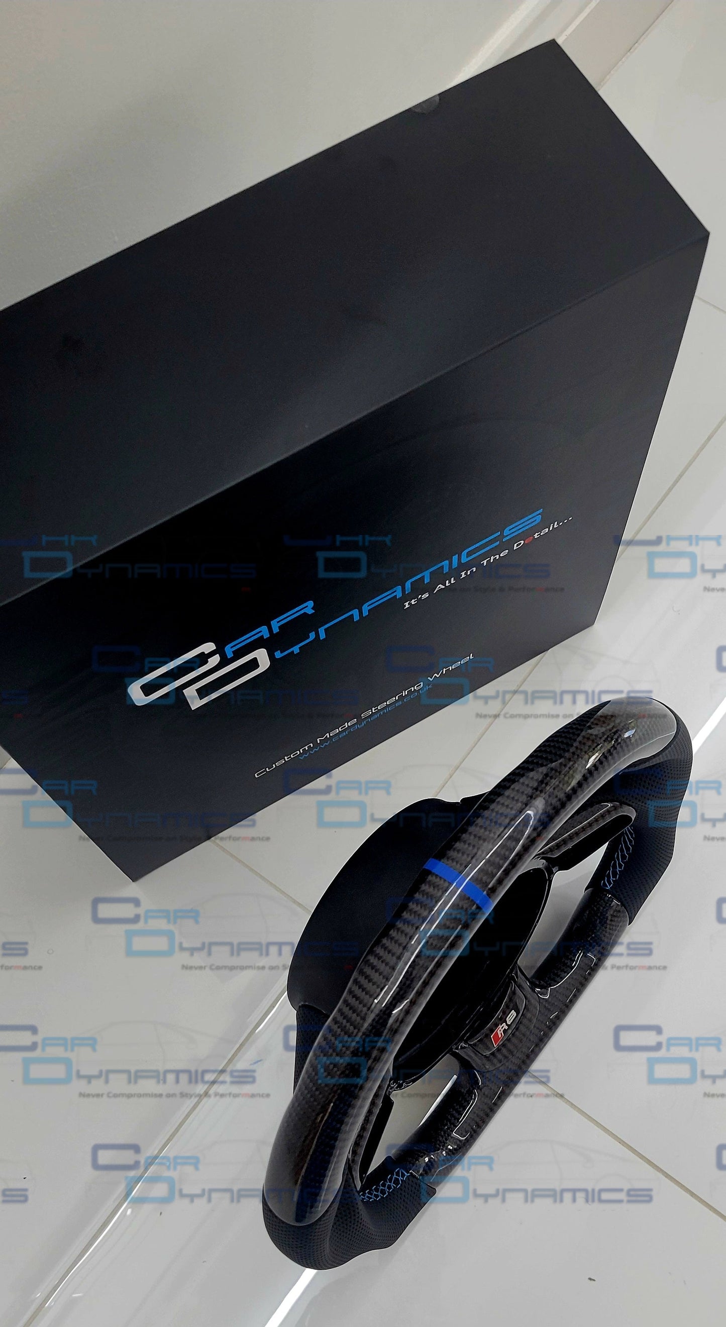 Audi R8 Sepang Blue Edition Carbon Fibre Flat Bottom Steering Wheel | GEN 1 Audi R8