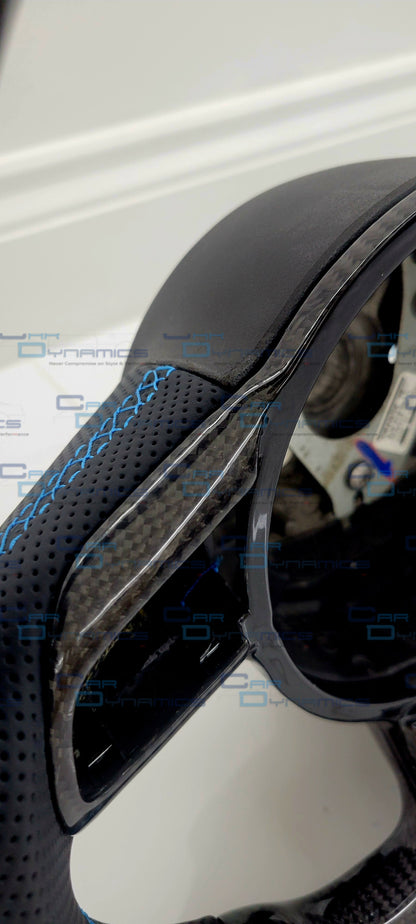 Audi R8 Sepang Blue Edition Carbon Fibre Flat Bottom Steering Wheel | GEN 1 Audi R8