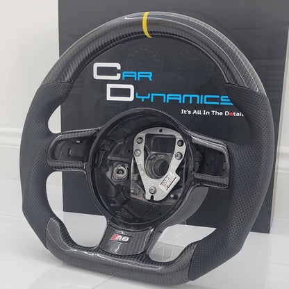 Audi R8 GEN 1 Carbon & Leather Steering Wheel | Vegas Yellow Edition