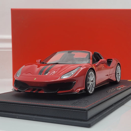 BBR 1:18 Ferrari 488 Pista Spider 2018 | Rosso Corsa Limited 80 pcs | P18162C