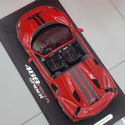 BBR 1:18 Ferrari 488 Pista Spider 2018 | Rosso Corsa Limited 80 pcs | P18162C