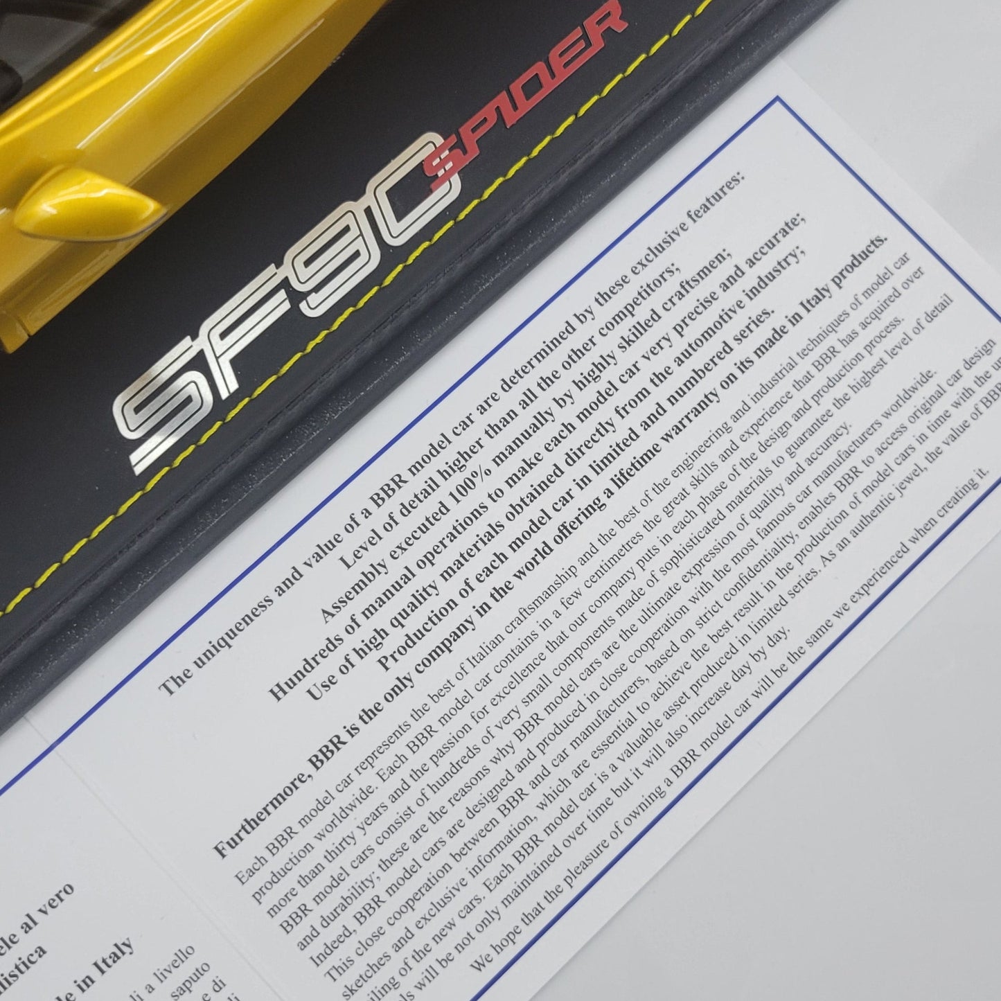 BBR 1:18 Ferrari SF90 Spider Closed Roof Giallo MonteCarlo | LIMITED EDITION 24pcs | 1 OF 24 | P18196A1