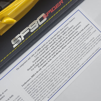 BBR 1:18 Ferrari SF90 Spider Closed Roof Giallo MonteCarlo | LIMITED EDITION 24pcs | 1 OF 24 | P18196A1