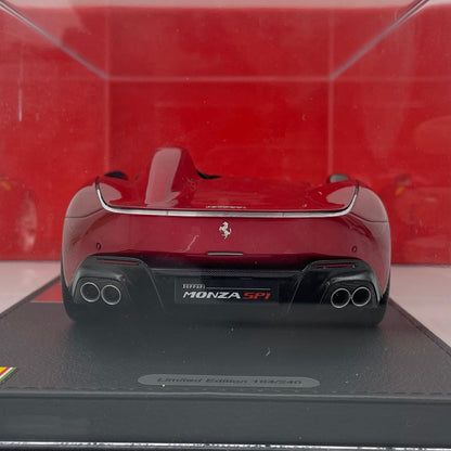 BBR 1:18 Ferrari SP1 Monza Paris Auto Show 2018 Rosso Magma 164/240 |  P18164B