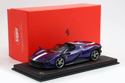 BBR 1:18 Ferrari SP3 Daytona open roof Purple Dino with Display Case | Limited Edition 19/42 Pieces| In Stock