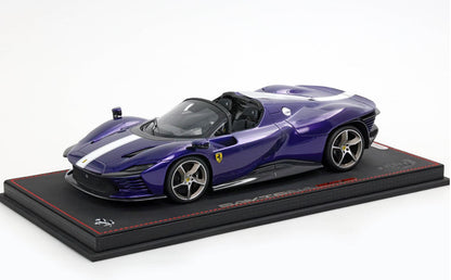 BBR 1:18 Ferrari SP3 Daytona open roof Purple Dino with Display Case | Limited Edition 19/42 Pieces| In Stock