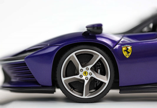 BBR 1:18 Ferrari SP3 Daytona open roof Purple Dino with Display Case | Limited Edition 19/42 Pieces| In Stock