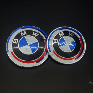 50th Anniversary Bonnet & Boot Badge | 82mm/74mm 2 Pin For BMW