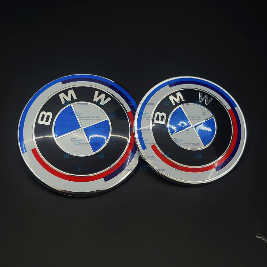 50th Anniversary Bonnet & Boot Badge | 82mm/74mm 2 Pin For BMW