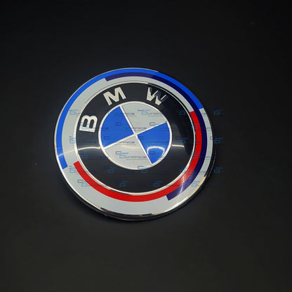 50th Anniversary Bonnet & Boot Badge | 82mm/74mm 2 Pin For BMW