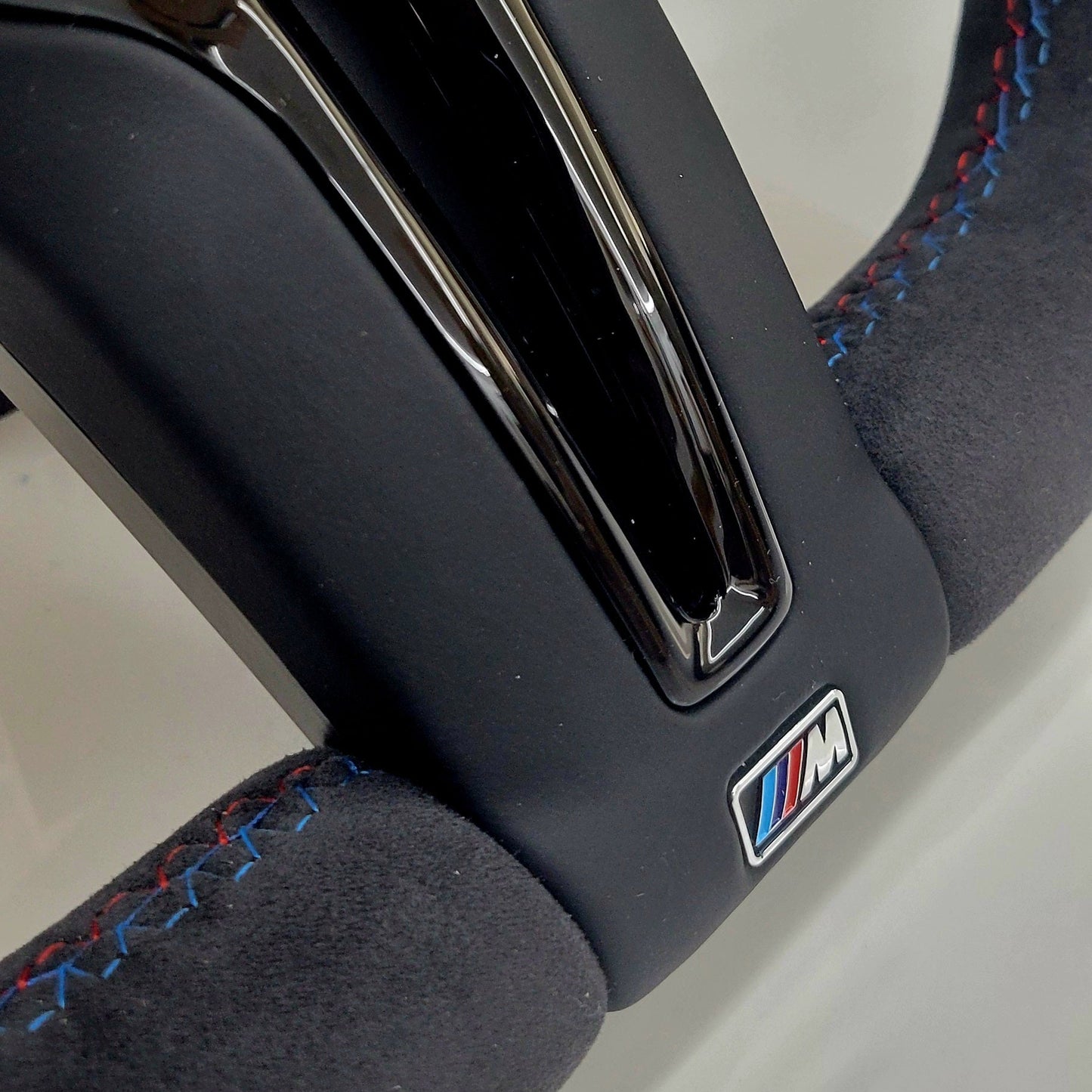 BMW Alcantara & Leather Steering Wheel | Red M-Performance Flat Bottom Two Tone Edition | F-Series