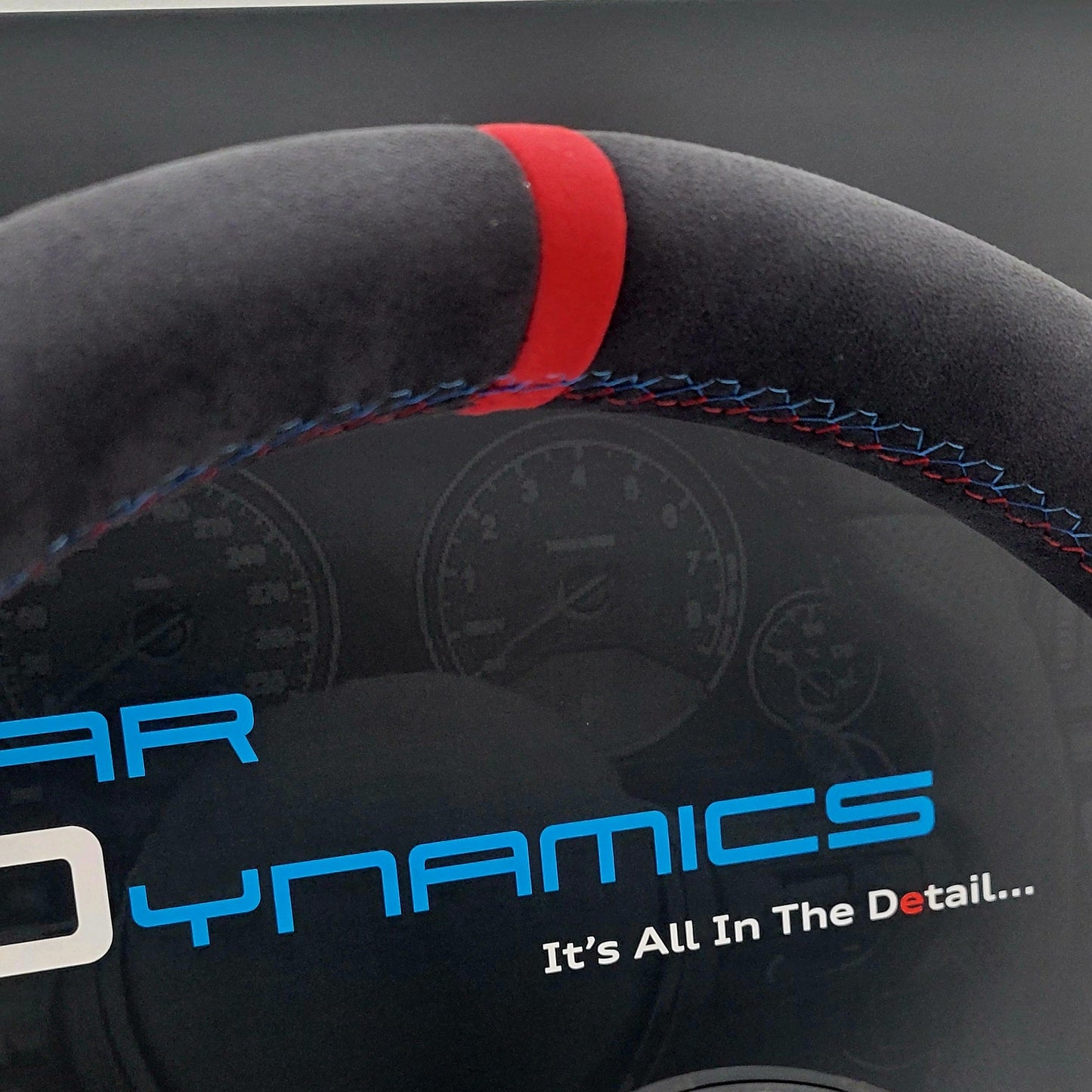 BMW Alcantara & Leather Steering Wheel | Red M-Performance Flat Bottom Two Tone Edition | F-Series