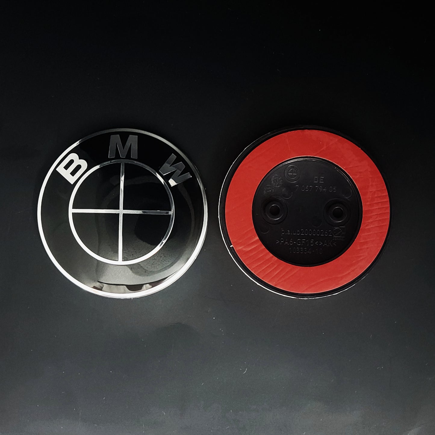 BMW Black 2 Hole 82mm Badge | OEM Fit 51147057794
