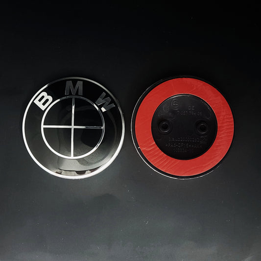 BMW Black 2 Hole 82mm Badge | OEM Fit 51147057794