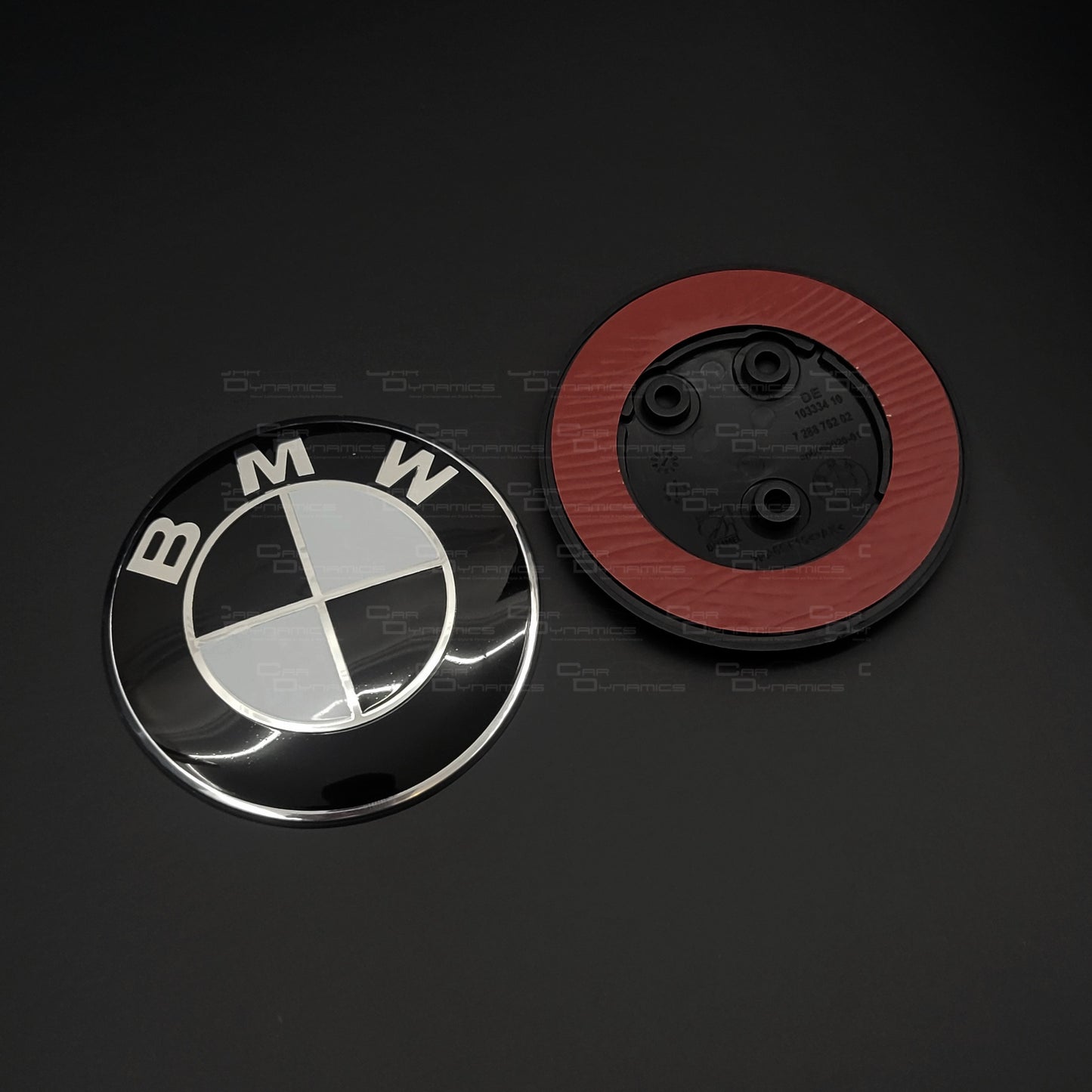 BMW Black & White 3 Hole Bonnet & Boot Badge For BMW | 82mm