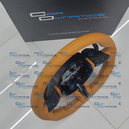 BMW Caramel Leather Steering Wheel Flat Bottom | Individual Caramel Edition | F-Series