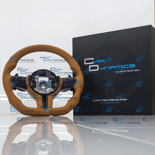 BMW Caramel Leather Steering Wheel Flat Bottom | Individual Caramel Edition | F-Series