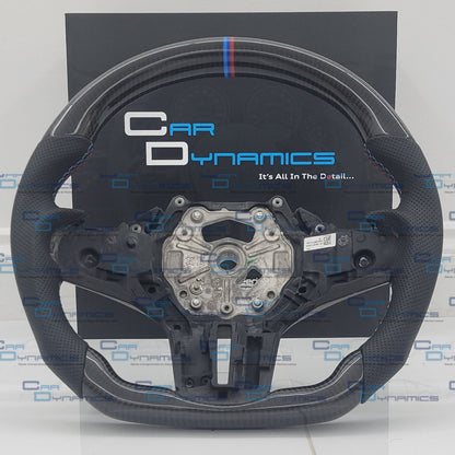 BMW Carbon Fibre & Leather Core Flat Bottom Steering Wheel | M Performance F&G-Series Edition G20 G30 G80 G82 G02 F40