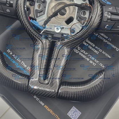 BMW Custom Carbon Fibre Steering Wheel Flat Bottom | Lovett's M-Tech Carbon Edition | F Series