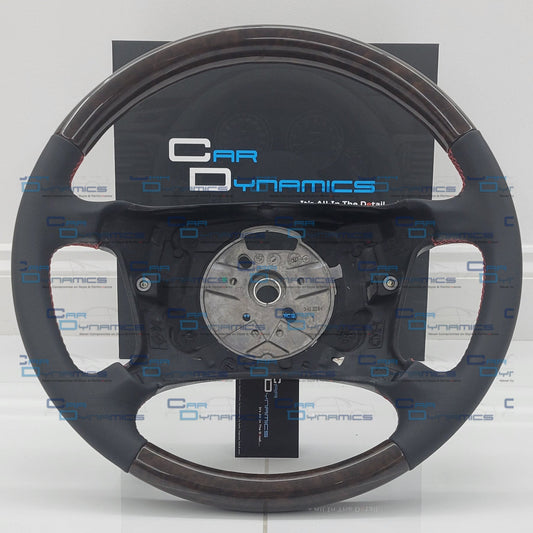 BMW Custom Flat Bottom E38, E39 Steering Wheel | Mahogany Wooden Edition