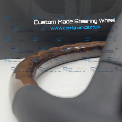 BMW Custom Flat Bottom E38, E39 Steering Wheel | Mahogany Wooden Edition