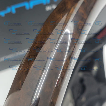 BMW Custom Flat Bottom E38, E39 Steering Wheel | Mahogany Wooden Edition