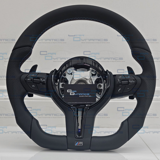 BMW Custom Leather Steering Wheel Flat Bottom M-Tech Blacked out Edition M Sport