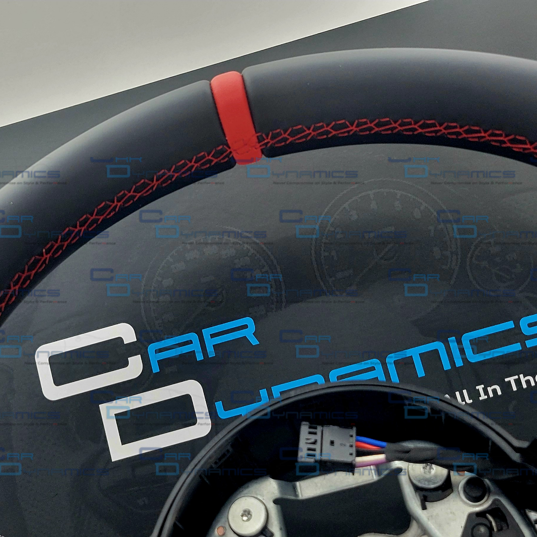 BMW Custom Leather Steering Wheel Flat Bottom M-Tech Redline Klassik Edition M Sport
