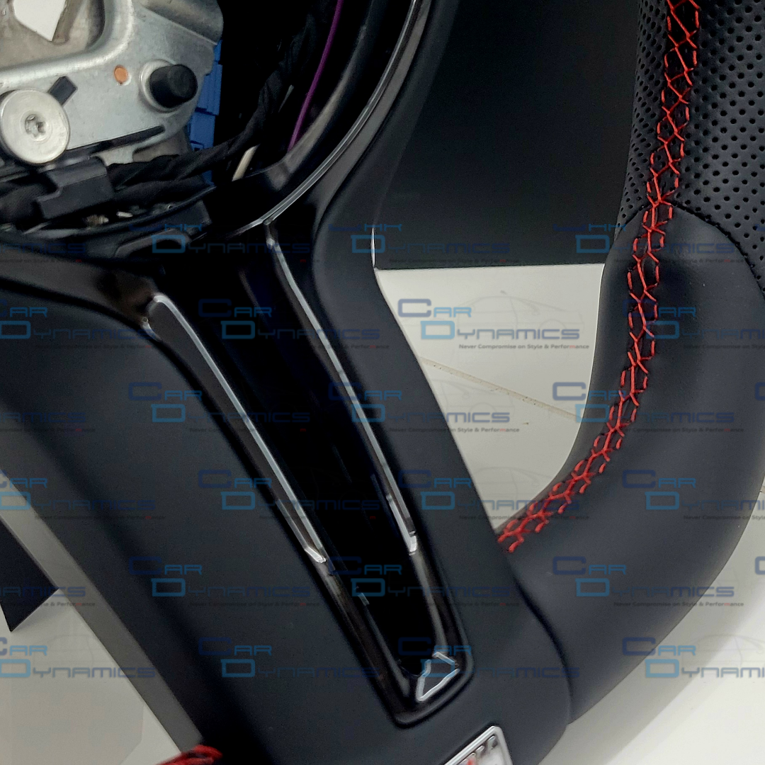 BMW Custom Leather Steering Wheel Flat Bottom M-Tech Redline Klassik Edition M Sport