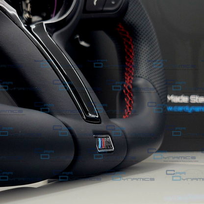 BMW Custom Leather Steering Wheel Flat Bottom M-Tech Redline Klassik Edition M Sport