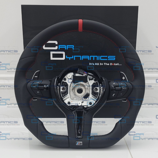 BMW Custom Leather Steering Wheel Flat Bottom M-Tech Redline Klassik Edition M Sport