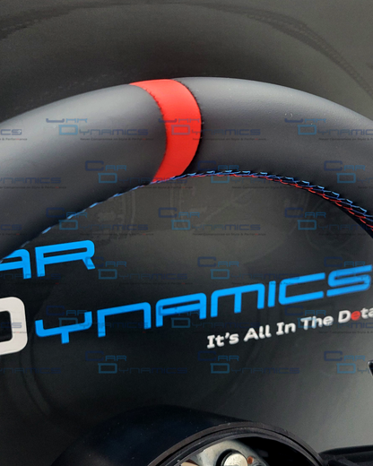 BMW Custom Leather Steering Wheel Flat Bottom | Imola Red M Edition | F-Series