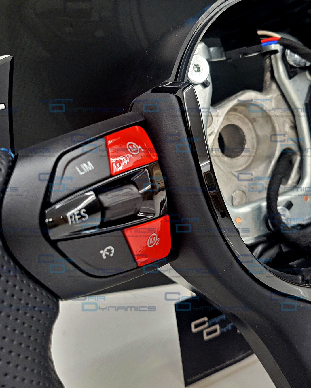 BMW Custom Leather Steering Wheel Flat Bottom | Imola Red M Edition | F-Series