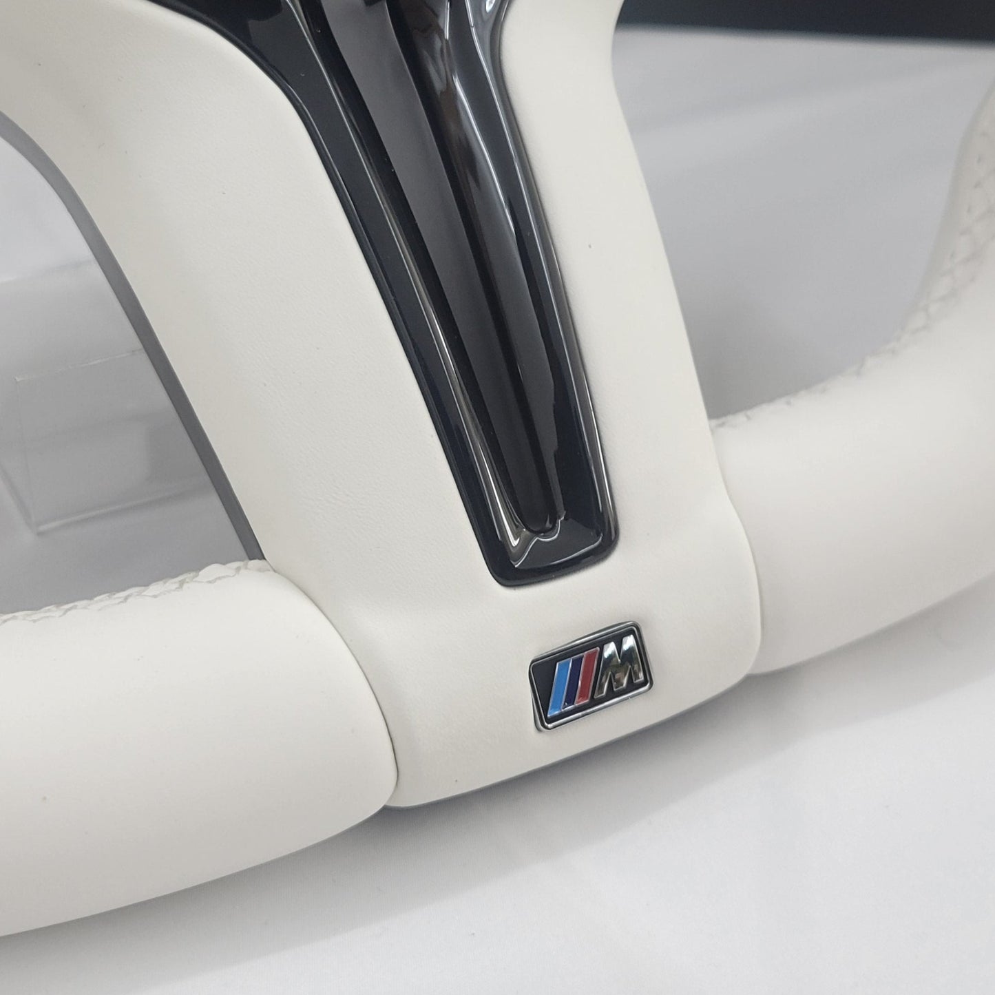 BMW F-Series Leather Steering Wheel | Opal White Edition