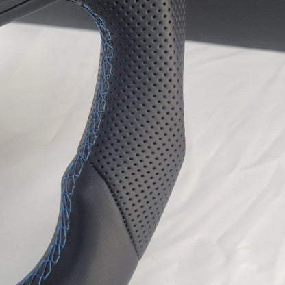 BMW F-Series Leather & Forged Carbon Steering Wheel | Estoril Triple Blue Edition