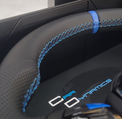 BMW F-Series Leather & Forged Carbon Steering Wheel | Estoril Triple Blue Edition