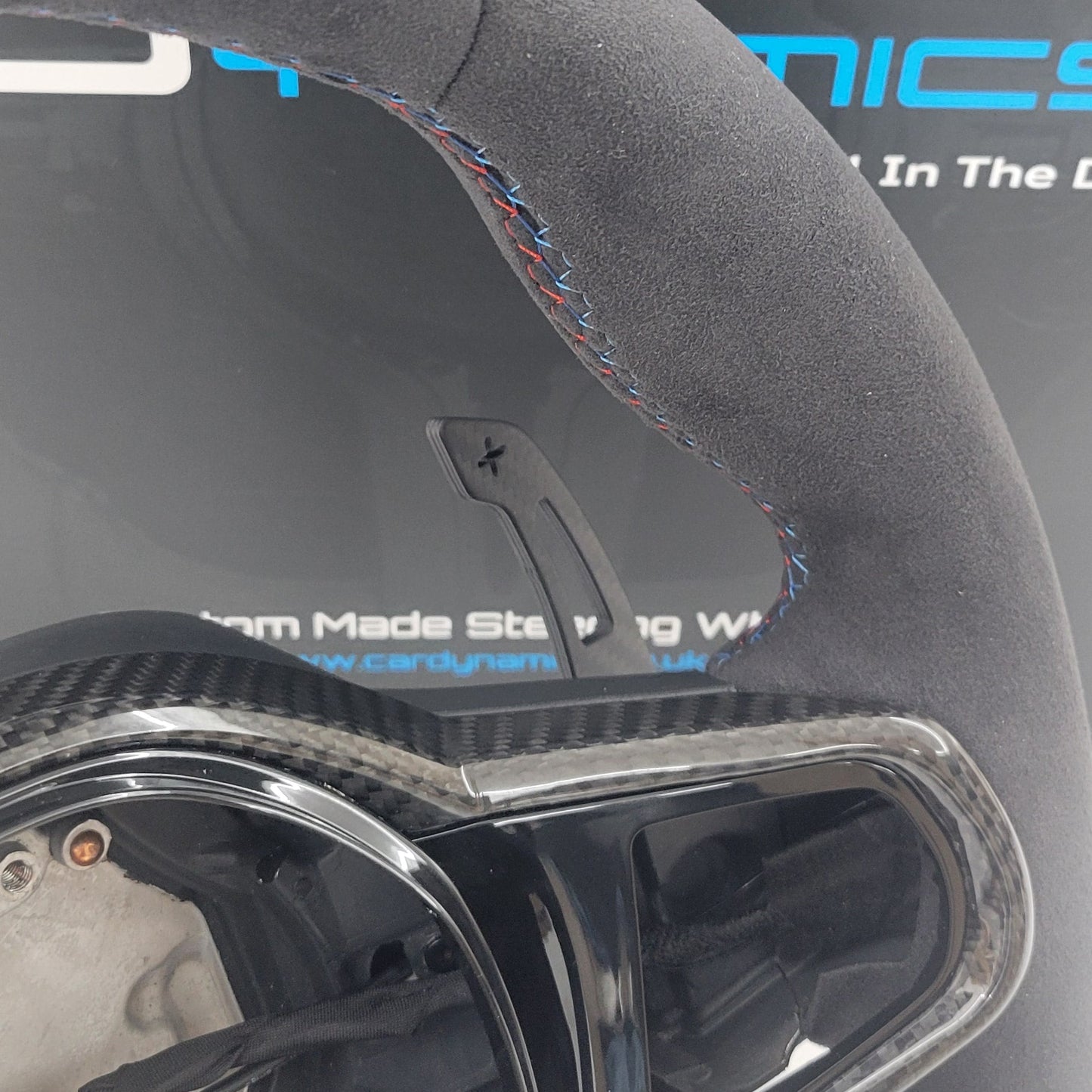 BMW G-Series Alcantara & Carbon Steering Wheel | CS Laguna Seca Blue Edition