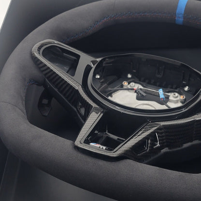 BMW G-Series Alcantara & Carbon Steering Wheel | CS Laguna Seca Blue Edition
