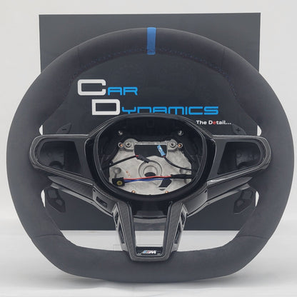 BMW G-Series Alcantara & Carbon Steering Wheel | CS Laguna Seca Blue Edition