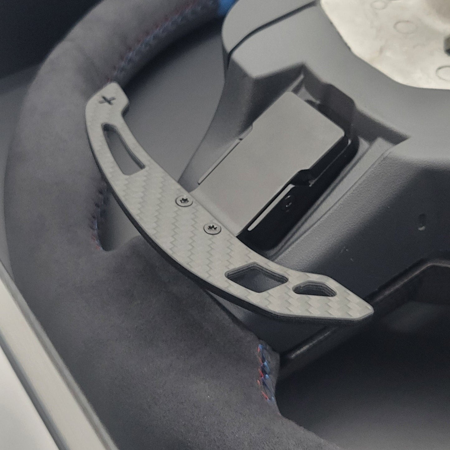 BMW G-Series Alcantara & Carbon Steering Wheel | CS Laguna Seca Blue Edition