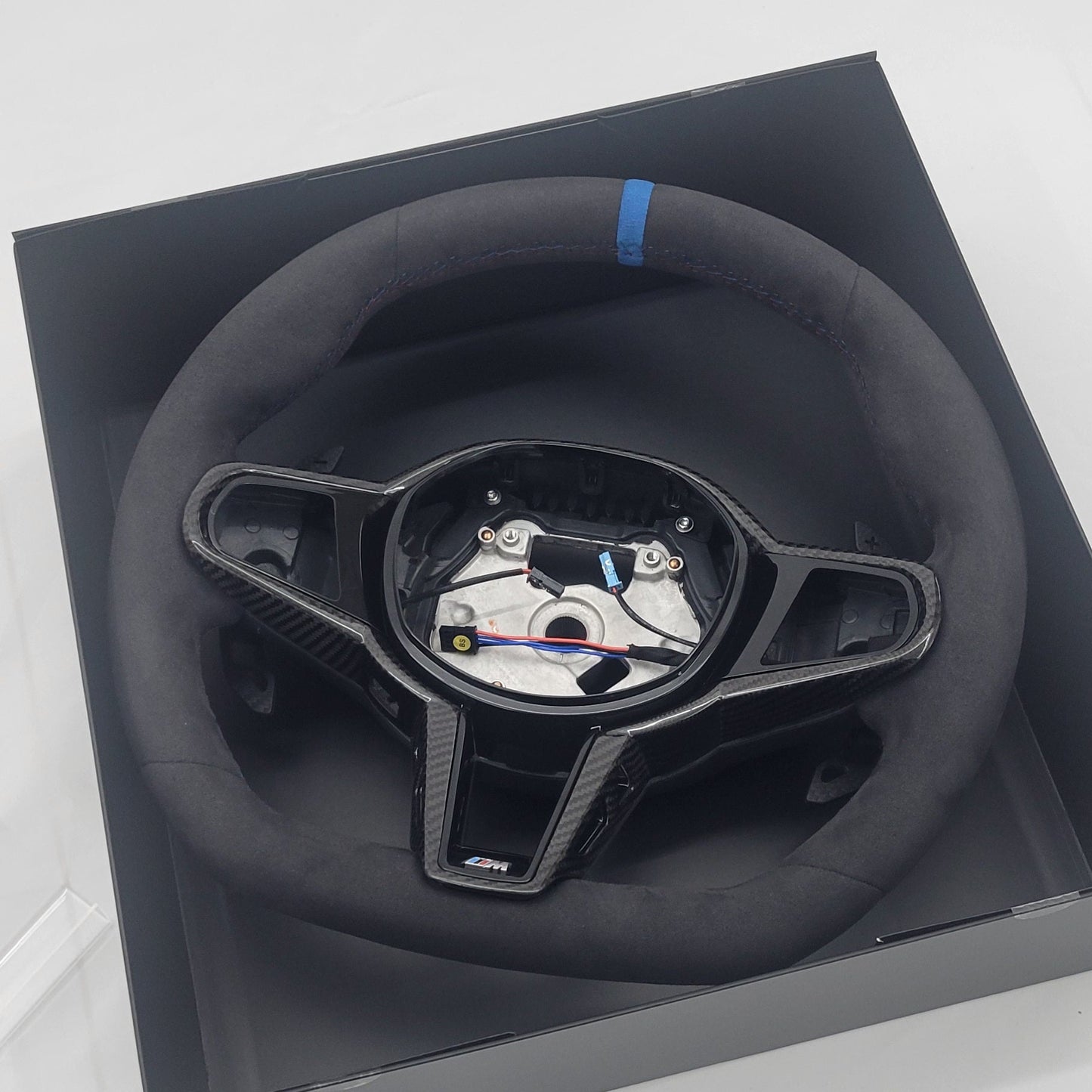 BMW G-Series Alcantara & Carbon Steering Wheel | CS Laguna Seca Blue Edition