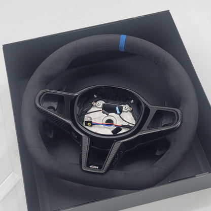 BMW G-Series Alcantara & Carbon Steering Wheel | CS Laguna Seca Blue Edition