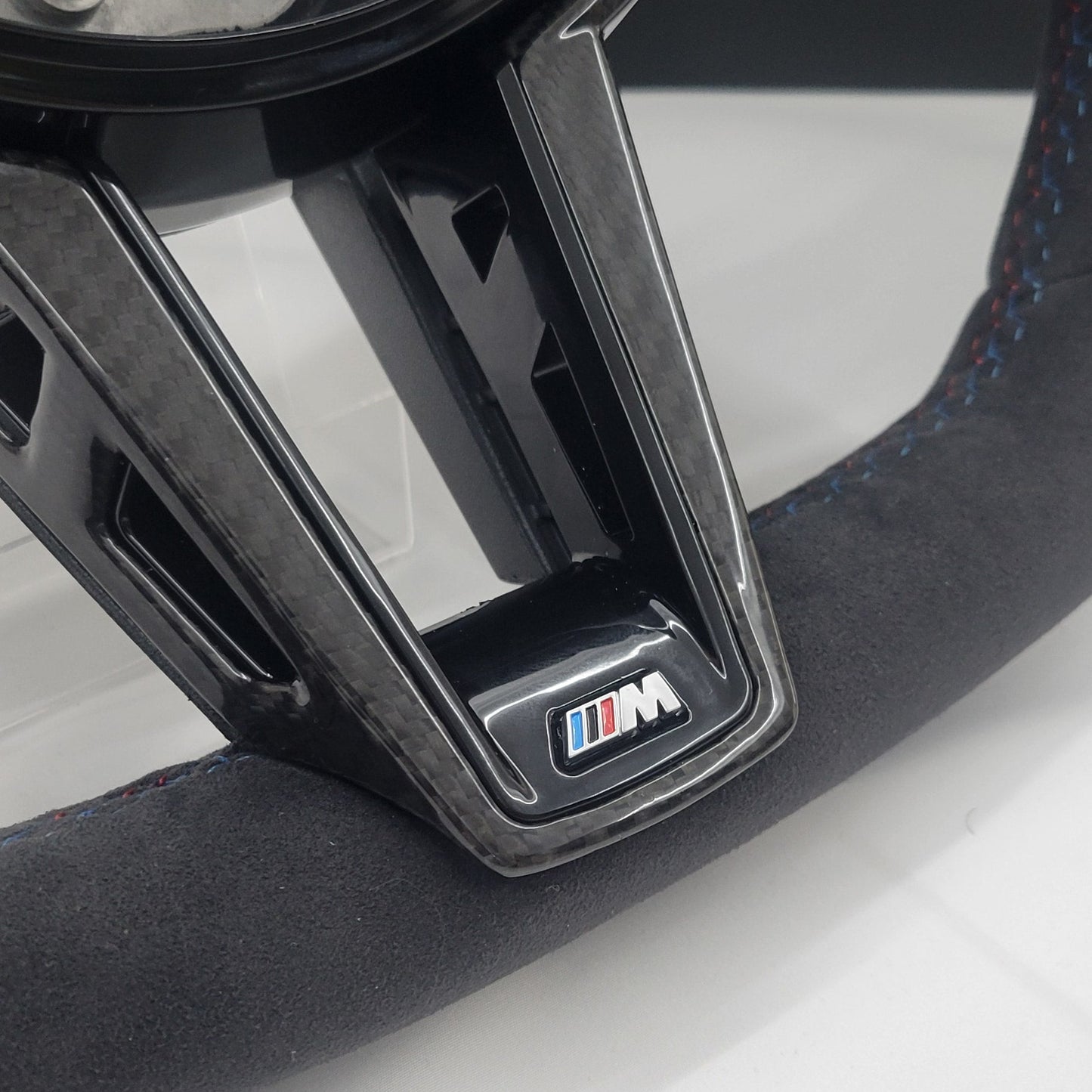 BMW G-Series Alcantara & Carbon Steering Wheel | CS Laguna Seca Blue Edition