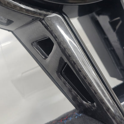 BMW G-Series Alcantara & Carbon Steering Wheel | CS Laguna Seca Blue Edition