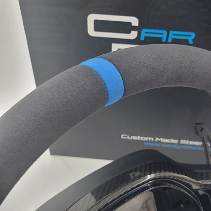 BMW G-Series Alcantara & Carbon Steering Wheel | CS Laguna Seca Blue Edition