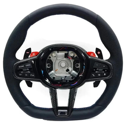 BMW G-Series Leather & Carbon Steering Wheel  Blacked Out Carbon Edition