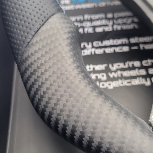 BMW G-Series Leather & Matte Carbon Steering Wheel