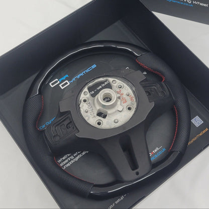 BMW G-Series Leather & Piano Black Steering Wheel